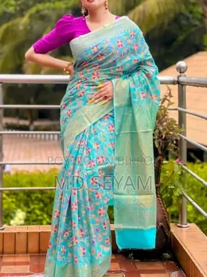 Half Silk Handprinted Sarees