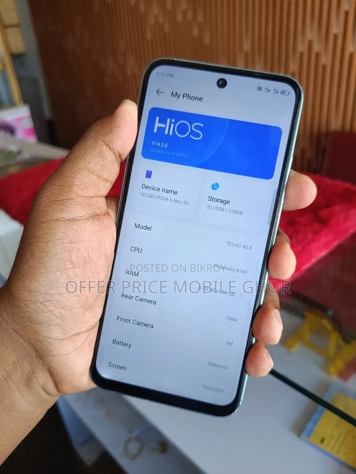 Tecno Pova 6 Neo 128 GB Blue