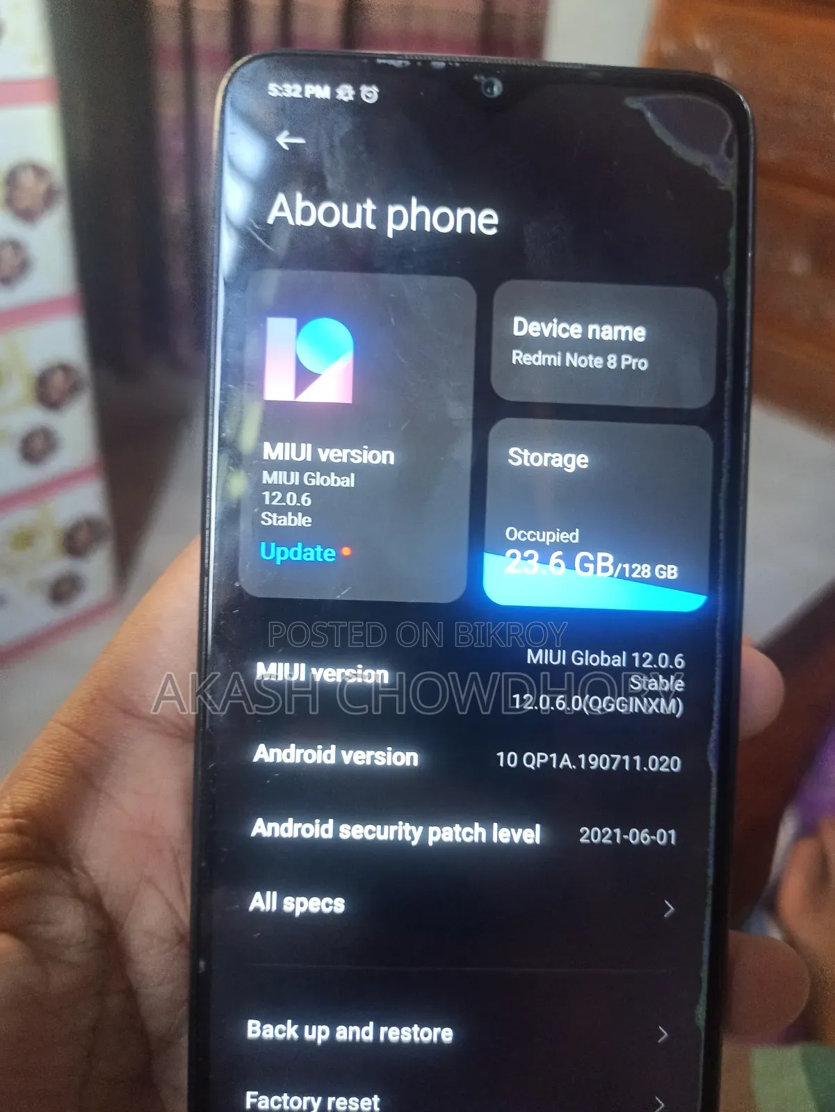 শাওমি রেডমি নোট ৮ প্রো ১২৮ জিবি ব্ল্যাক