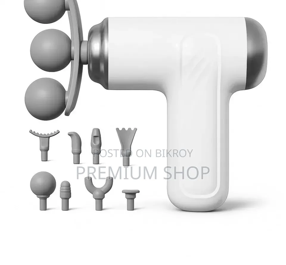 Rechargeable Mini Massage Gun – 10-in-1 Muscle Relaxer