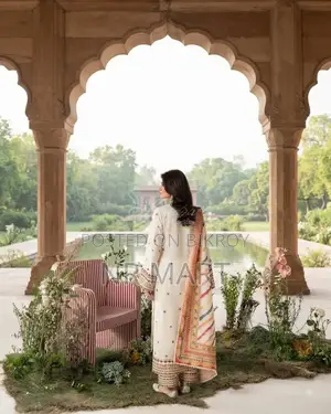 White Farsy Dress – Premium Floral Embroidery Collection
