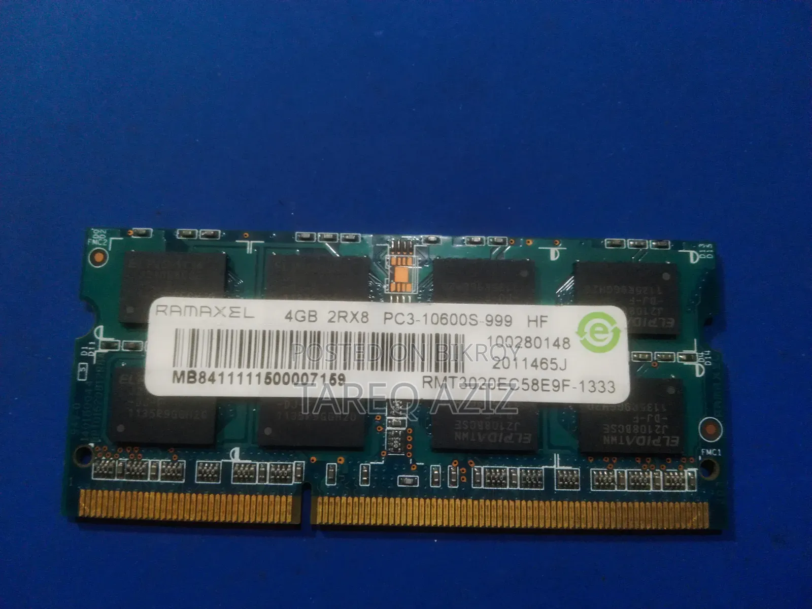 DDR3 - 4 GB Laptop RAM PC3 10600s-999 1333MHz