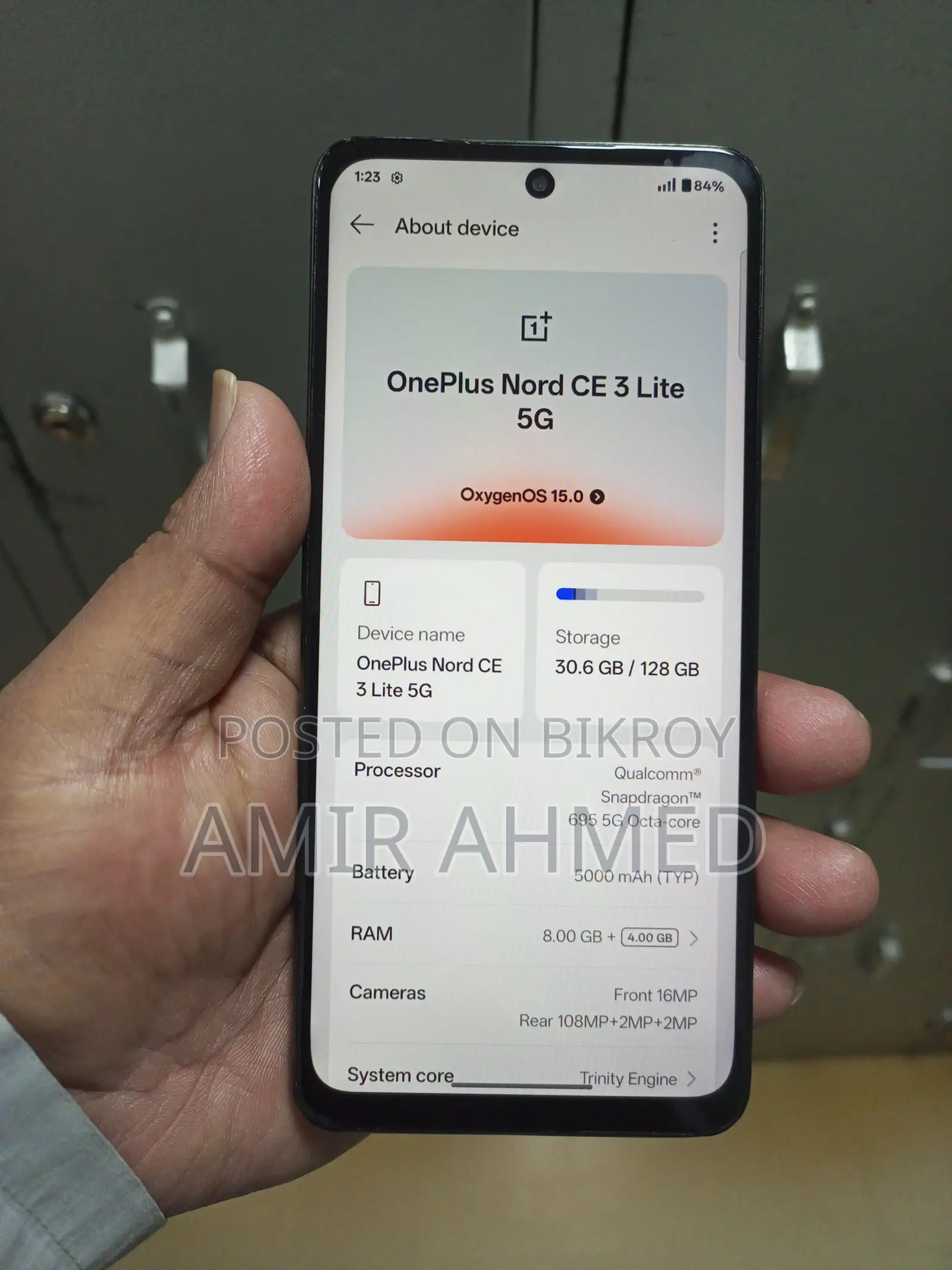 ওয়ানপ্লাস নর্ড সিই ৩ লাইট ৫জি ১২৮ জিবি কালো