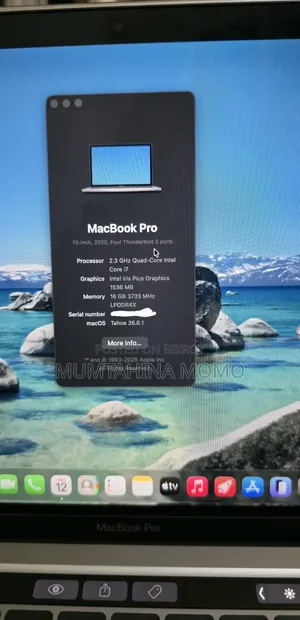 Laptop Apple MacBook Pro 2020 16GB Intel Core i7 SSD 500GB