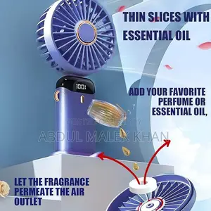 Hand Held Fan,Portable Handheld USB Rechargeable Fans with 5 Speeds