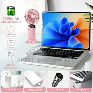 Hand Held Fan,Portable Handheld USB Rechargeable Fans with 5 Speeds
