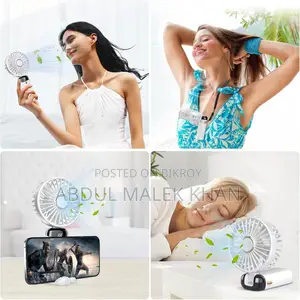 Hand Held Fan,Portable Handheld USB Rechargeable Fans with 5 Speeds
