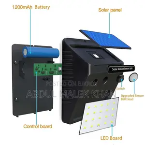 Solar Light, 30 LED Wireless Motion Sensor Lights | Waterproof Wall Li