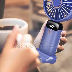 Hand Held Fan,Portable Handheld USB Rechargeable Fans with 5 Speeds