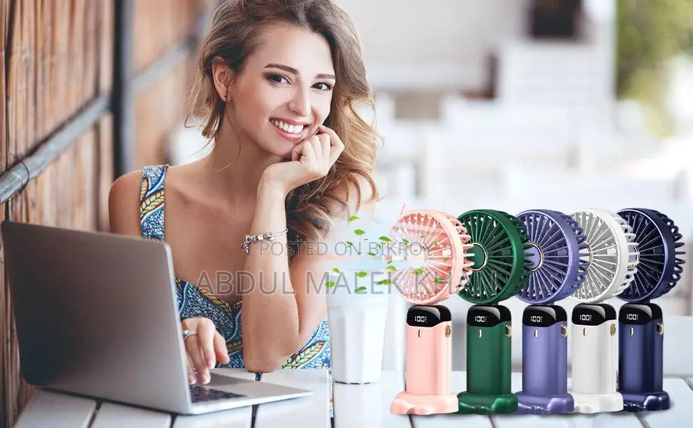 Hand Held Fan,Portable Handheld USB Rechargeable Fans with 5 Speeds