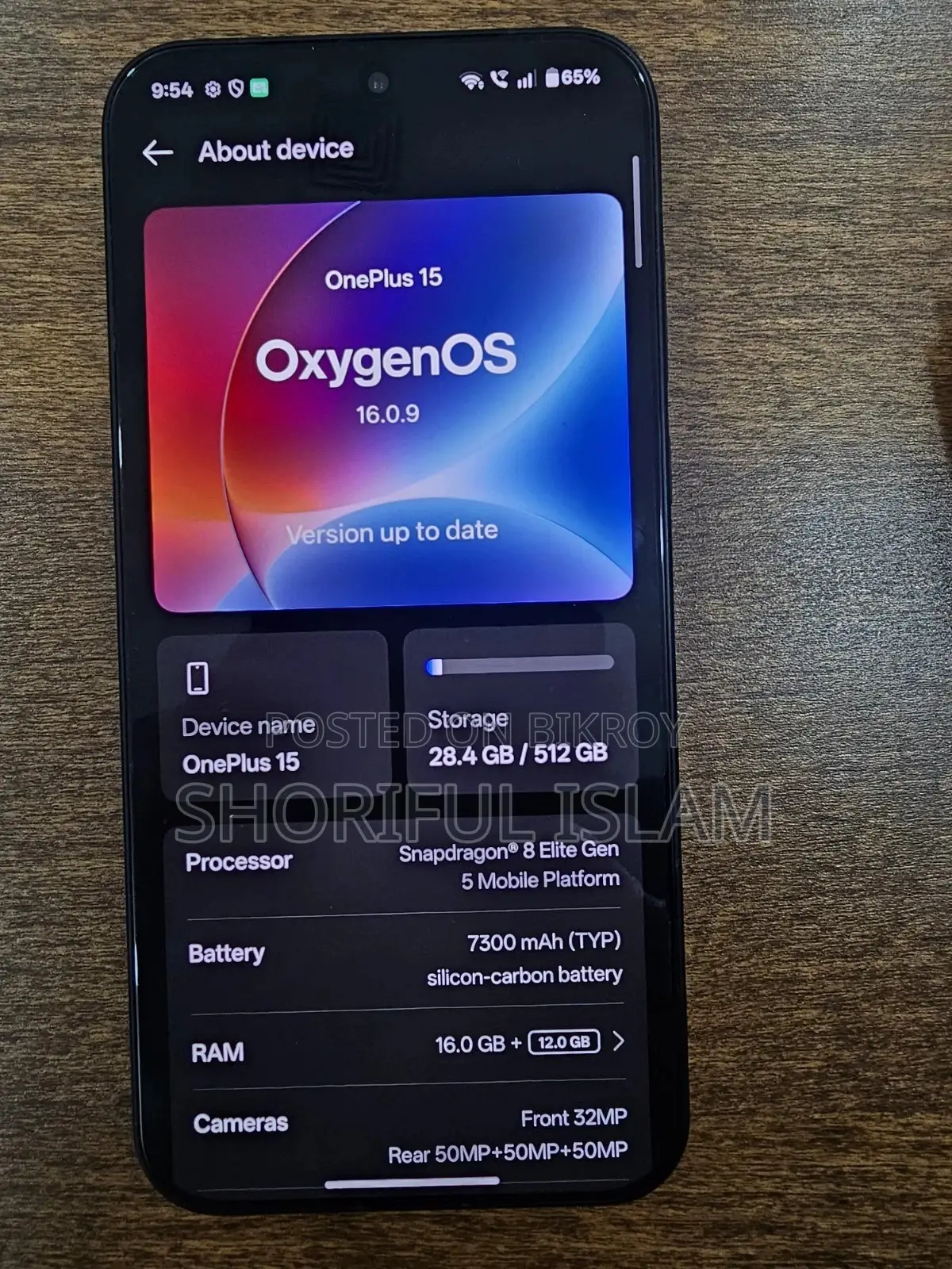 New OnePlus 15 512 GB Black