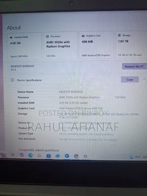 ল্যাপটপ লেনোভো আইডিয়াপ্যাড ৩ ৪জিবি এএমডি এইচডিপি ১টি