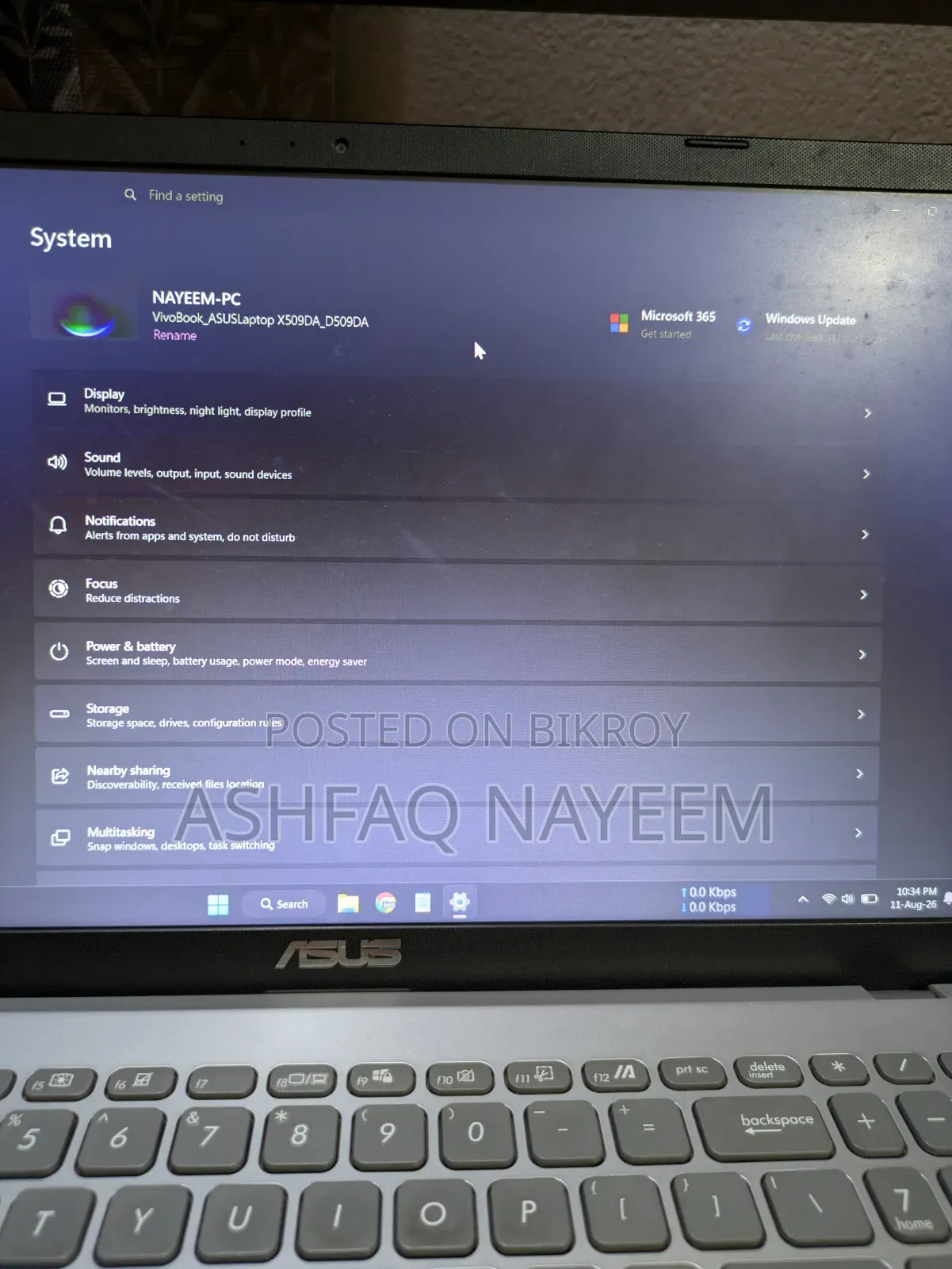 Laptop ASUS Vivobook 15 12GB AMD Ryzen 3 HDD 1T
