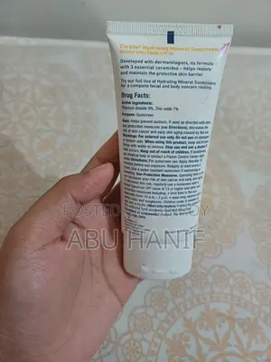 CeraVe Hydrating Mineral Sunscreen SPF 50 Face Sunscreen, (75ml)