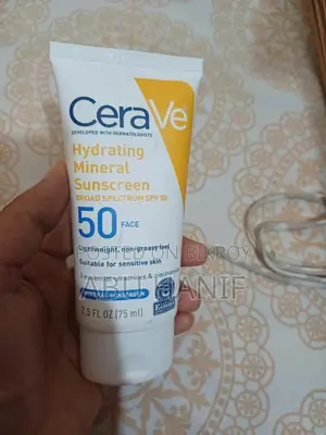 CeraVe Hydrating Mineral Sunscreen SPF 50 Face Sunscreen, (75ml)