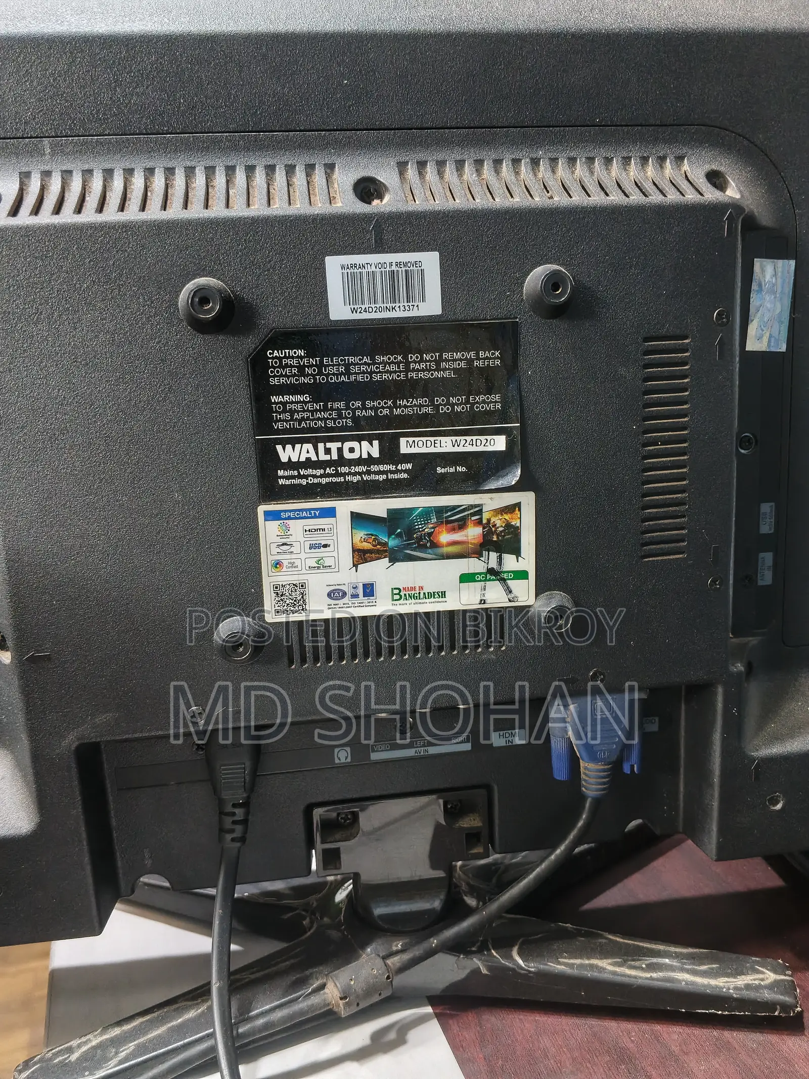 Walton W24D20 24" LED Monitor for Sale