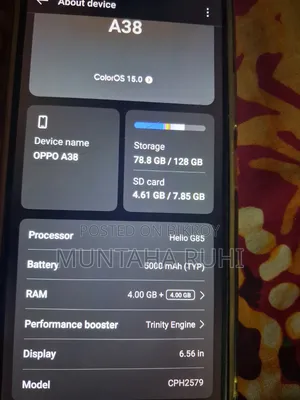 Oppo A38 128 GB Black
