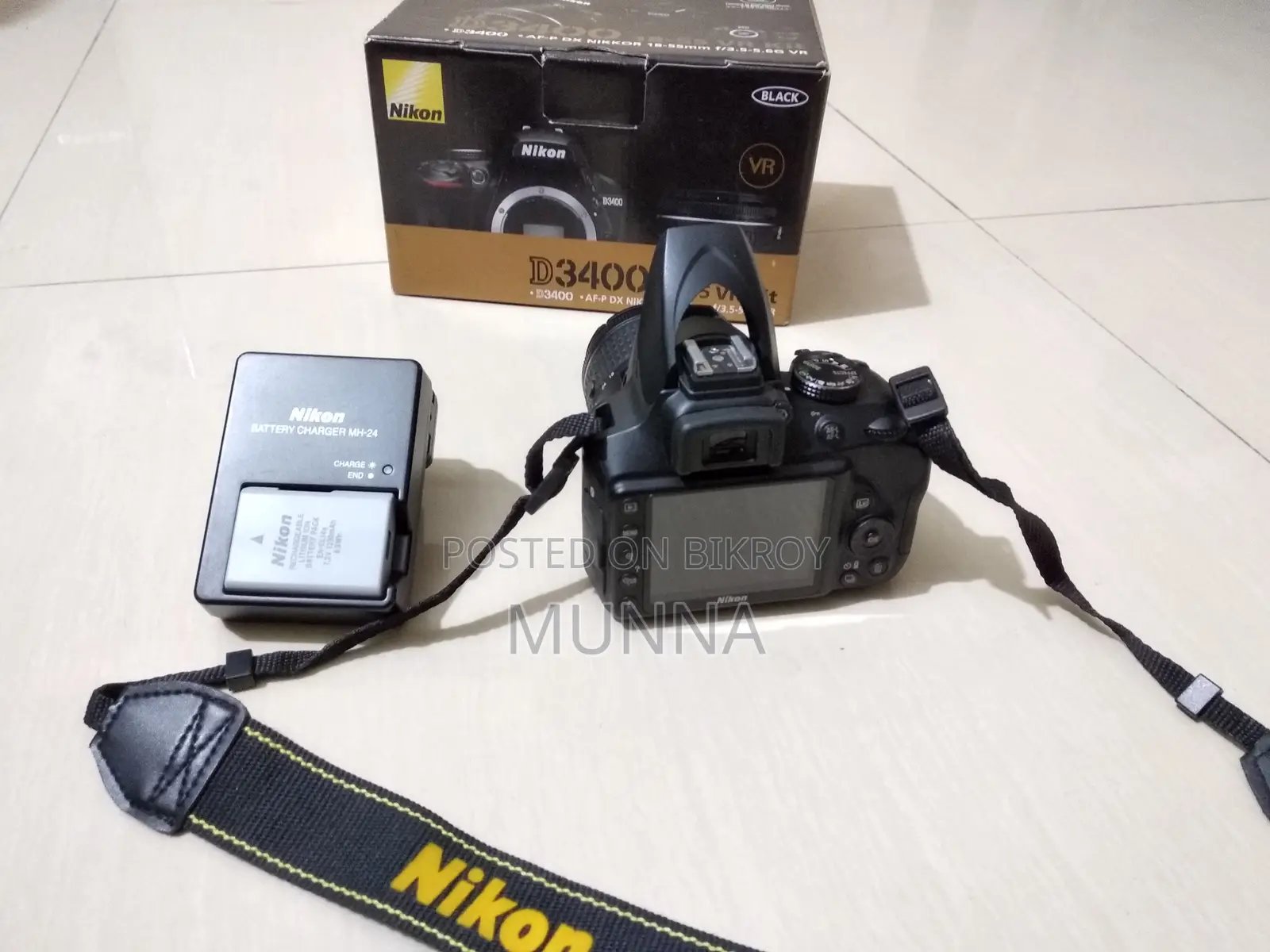 Nikon D3400 Digital SLR Camera & 18-55mm ED VR Kit Lens