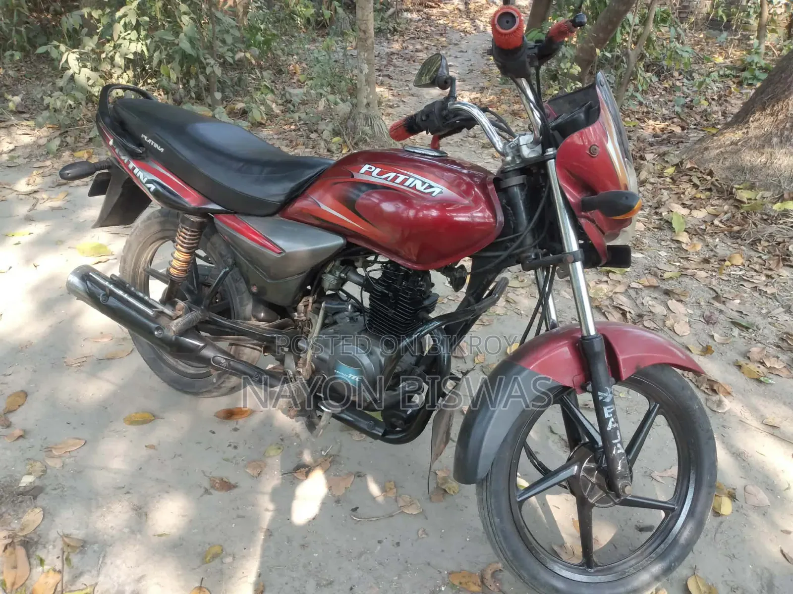 বাজাজ প্লাটিনা ১০০ ২০১৫ লাল