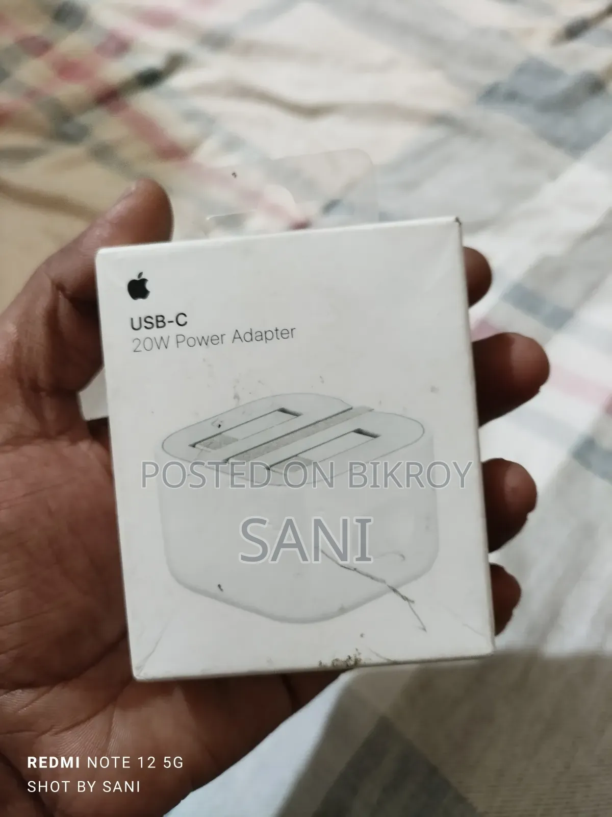 Original Apple 20W USB-C Power Adapter (Folding Pins) + Braided Cable