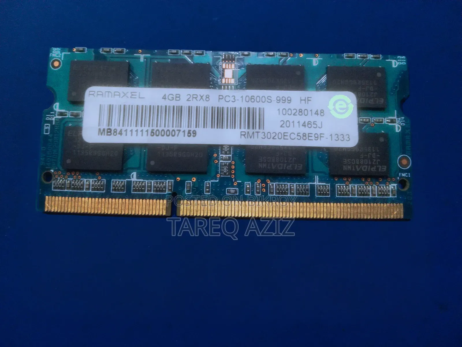 DDR3 - 4 GB Laptop RAM PC3 10600s-999 1333MHz