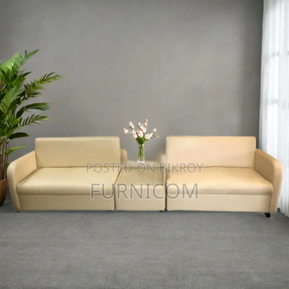 Sofa 4 seater with side table