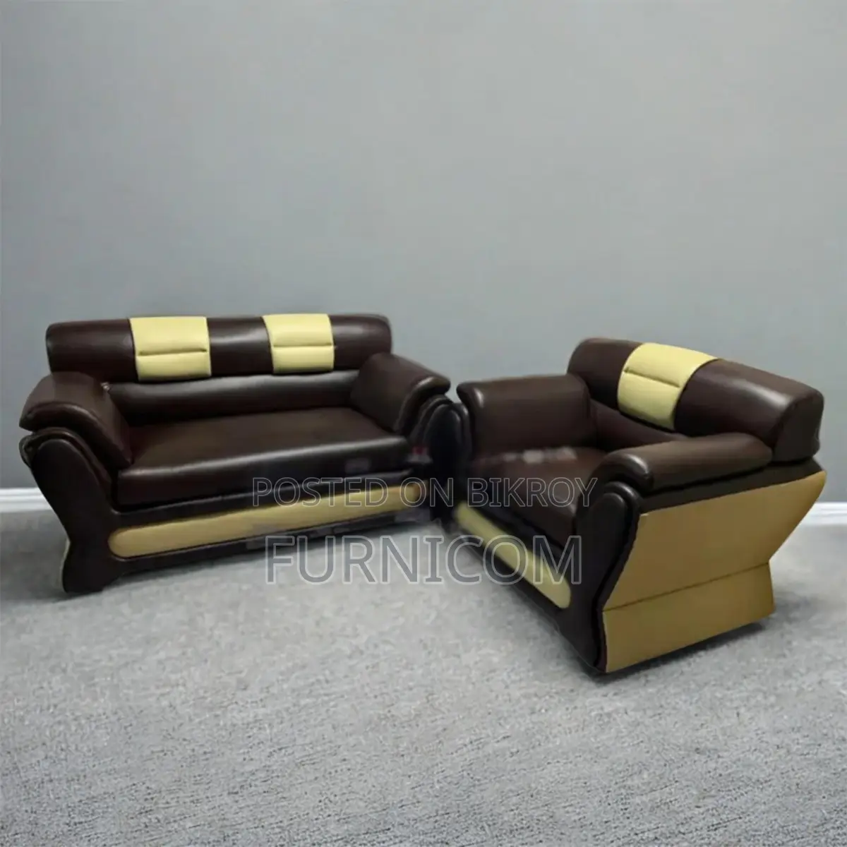 Round Wedge Luxury Sofa Set (2+1) - Sofa