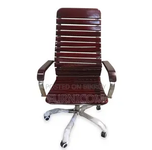 Curvy Linear Wooden Boss Chair Oak Teak (FCWC 2)