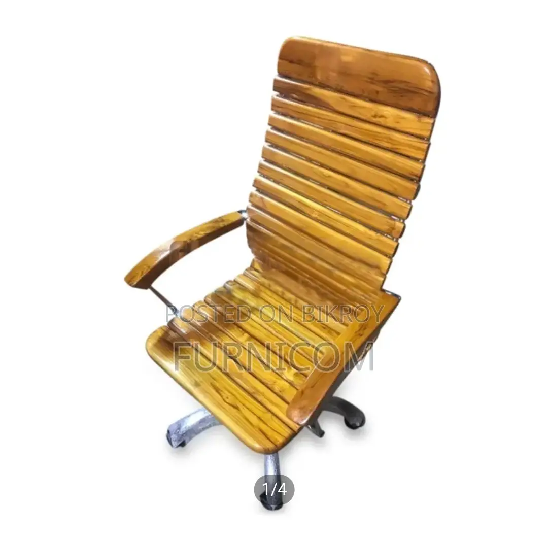 Curvy Linear Wooden Boss Chair Ctg Shegun (FCWC 1)