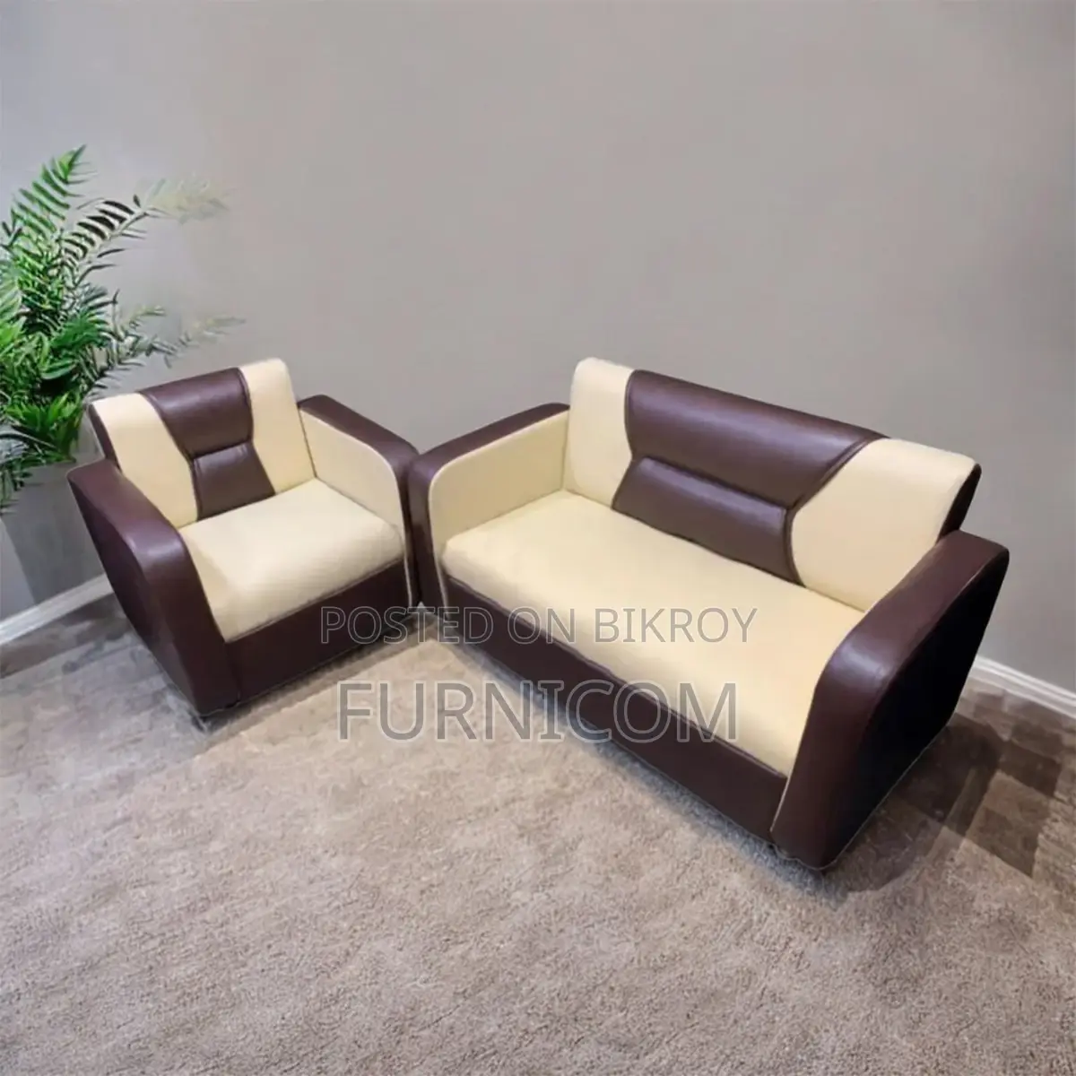 Straight-backed Snug Sofa Set (2+1)