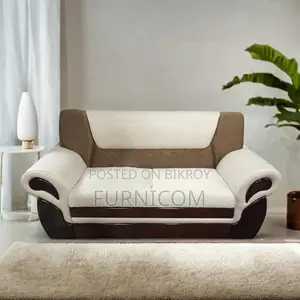 Rolled Arm Velvet Fluffy Sofa (2 seater)