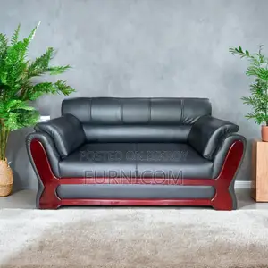 Rolled Arm Fluffy Two Seater Sofa (Faded Black)
