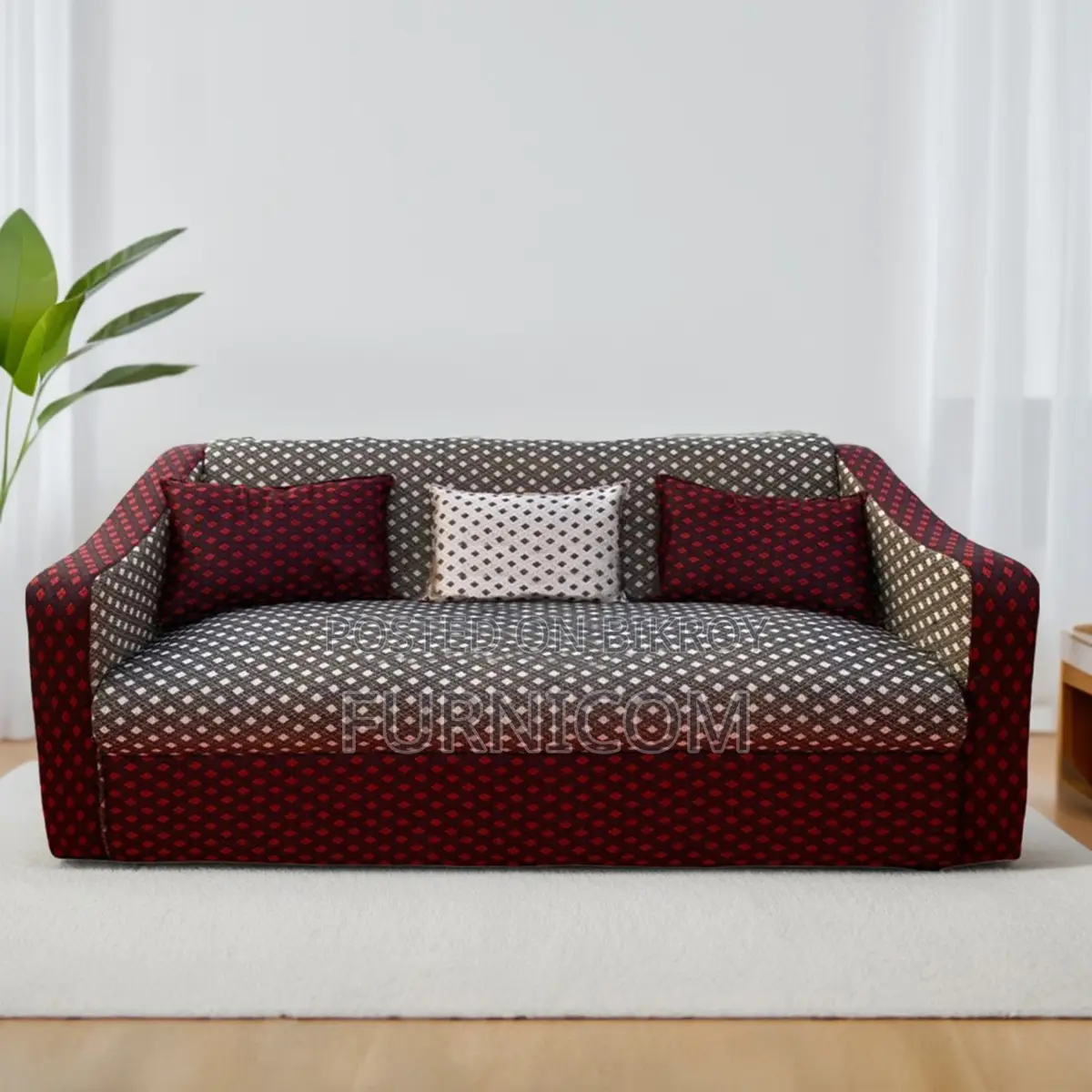 Three Seater Living Room and Office Sofa with Cushions Super-fine Fabr