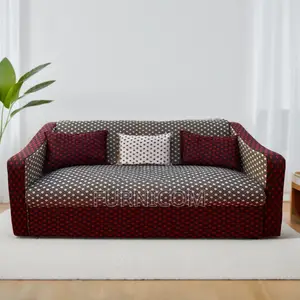 Three Seater Living Room and Office Sofa with Cushions Super-fine Fabr