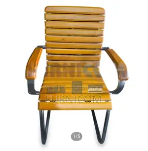 Curvy Linear Wooden Visitor Chair (Fcwc 5) - Chair