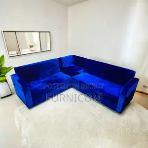 Royal Blue Velvet Touch Corner Separable Sofa Set/ 2 Seater Sofa