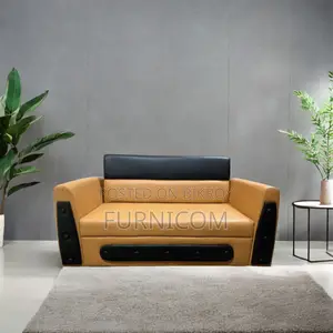 Two Seater Family Sofa Set - Brown Color