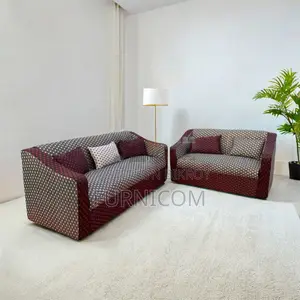 Super-fine Fabric Living Room Sofa Set with Cushions (3+2) - 2 Sets