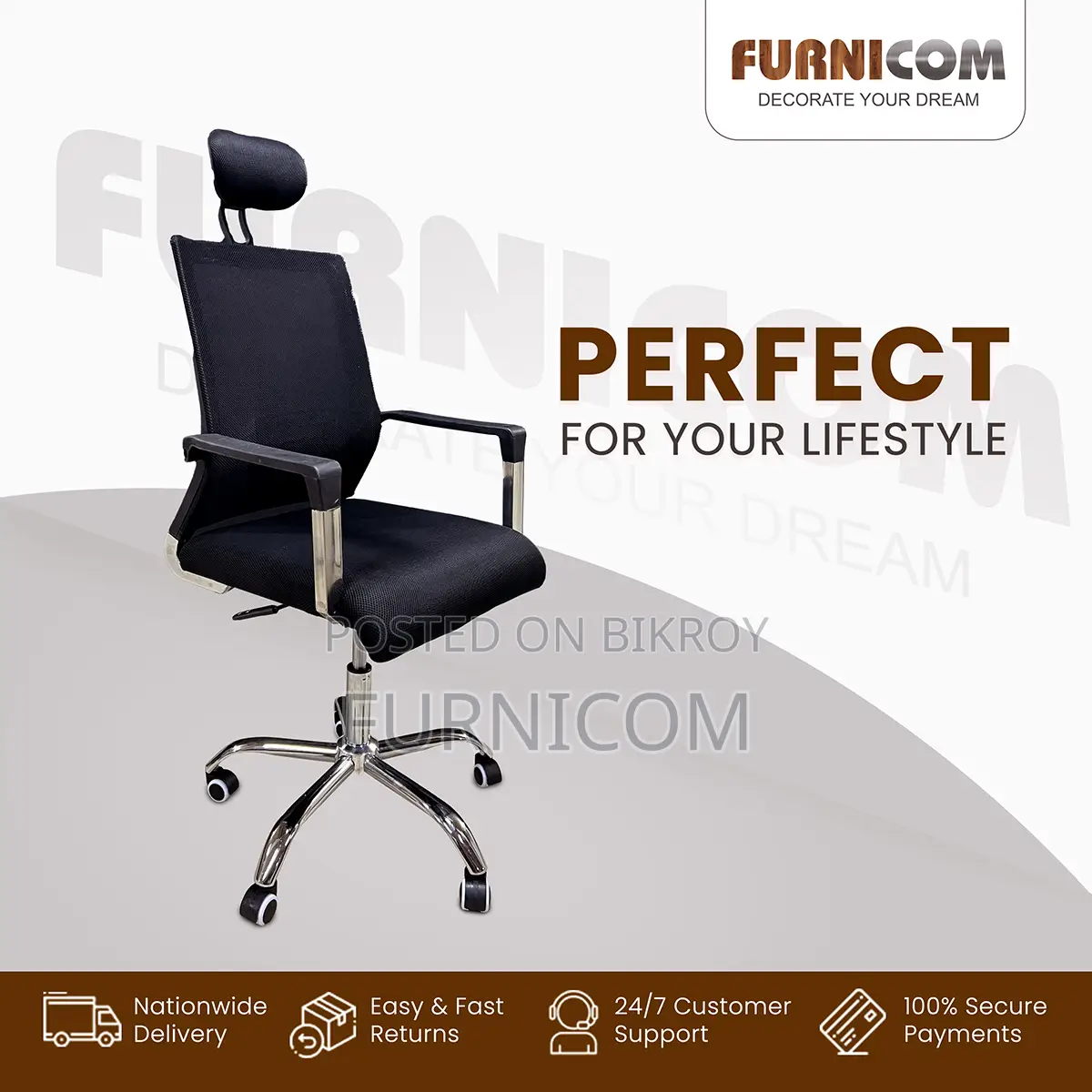Furnicom Chair/ Office Chair/ Executive Chair/ Chair/ Home Office Chai