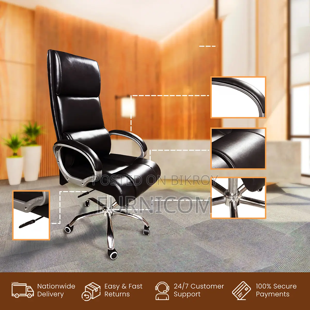 Furnicom Chair/ Office Chair/ Executive Chair/ Chair/ Home Office Chai
