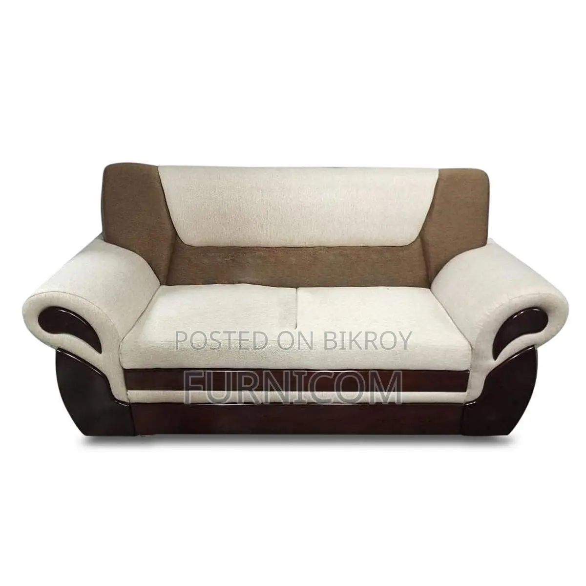 Rolled Arm Velvet Fluffy Sofa (2 seater)