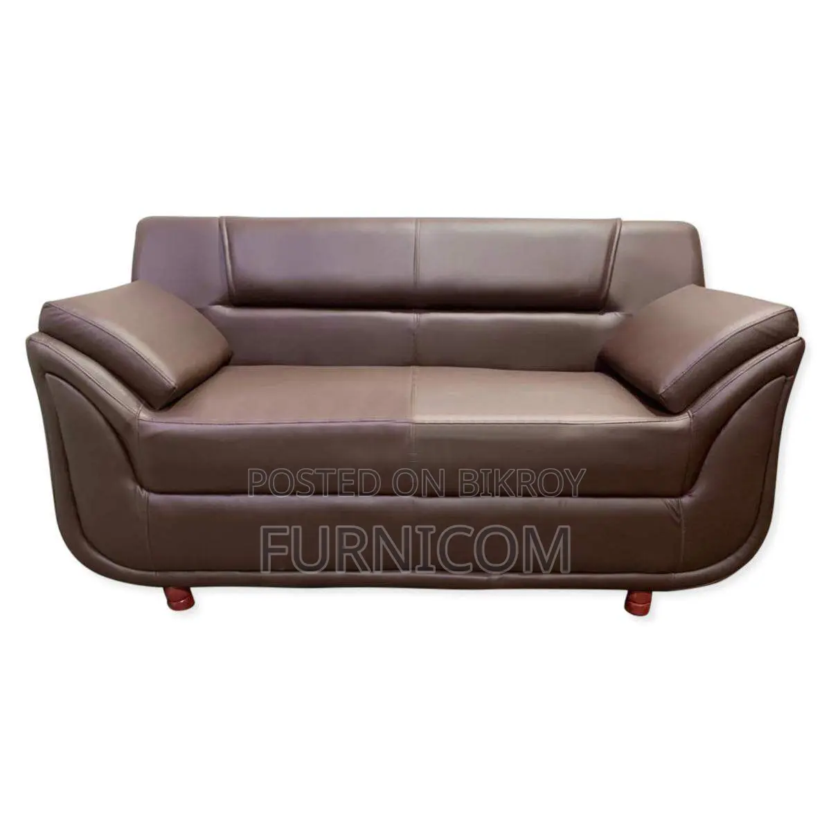 Rolled Arm 2 Seater Sofa - Chocolate