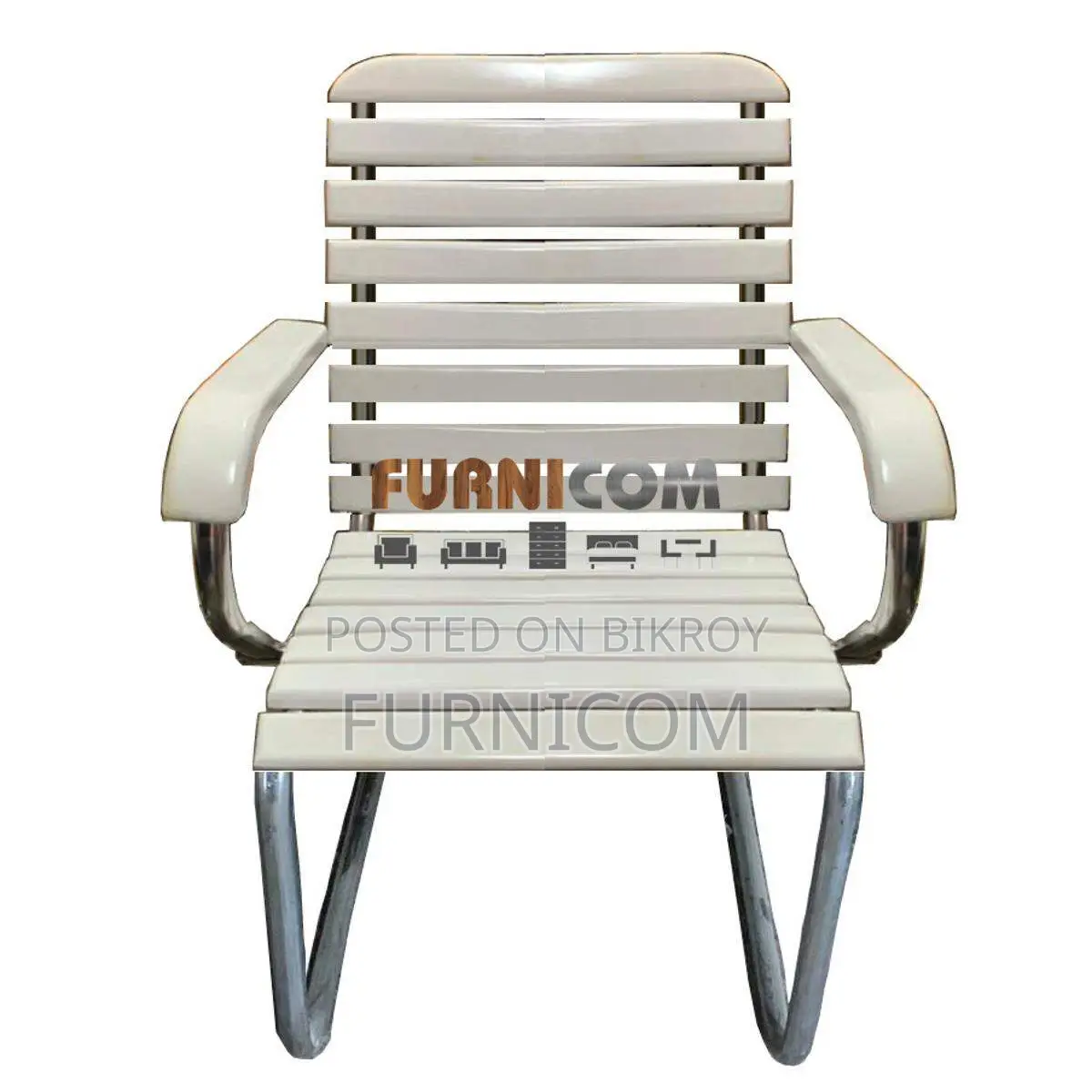 Curvy linear Wooden Visitor Chair (FCWC 9)