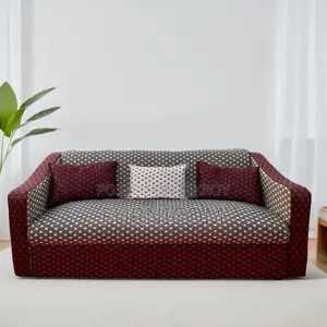Three Seater Living Room and Office Sofa with Cushions Super-fine Fabr