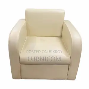 Single Seater Straight-backed Snug Sofa Set for Home and Office Faux L