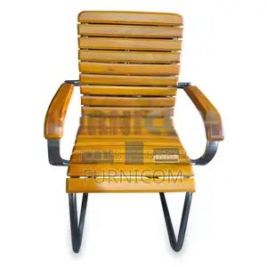 Curvy Linear Wooden Visitor Chair (Fcwc 5) - Chair