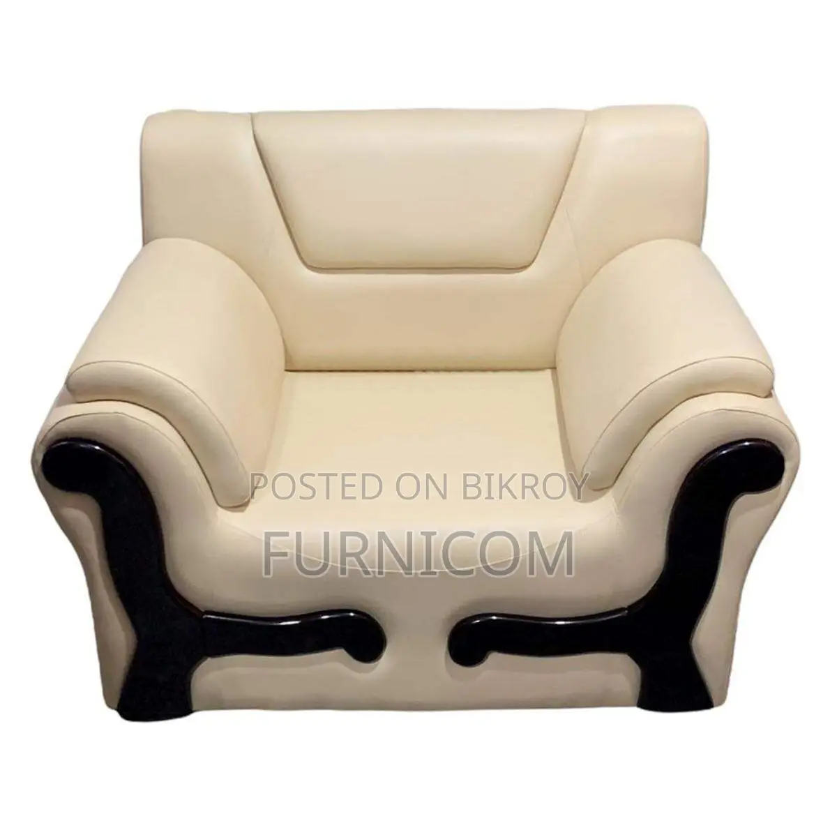 Single Seater Rolled Arm Leaqueared Sofa High Quality Artificial Leath