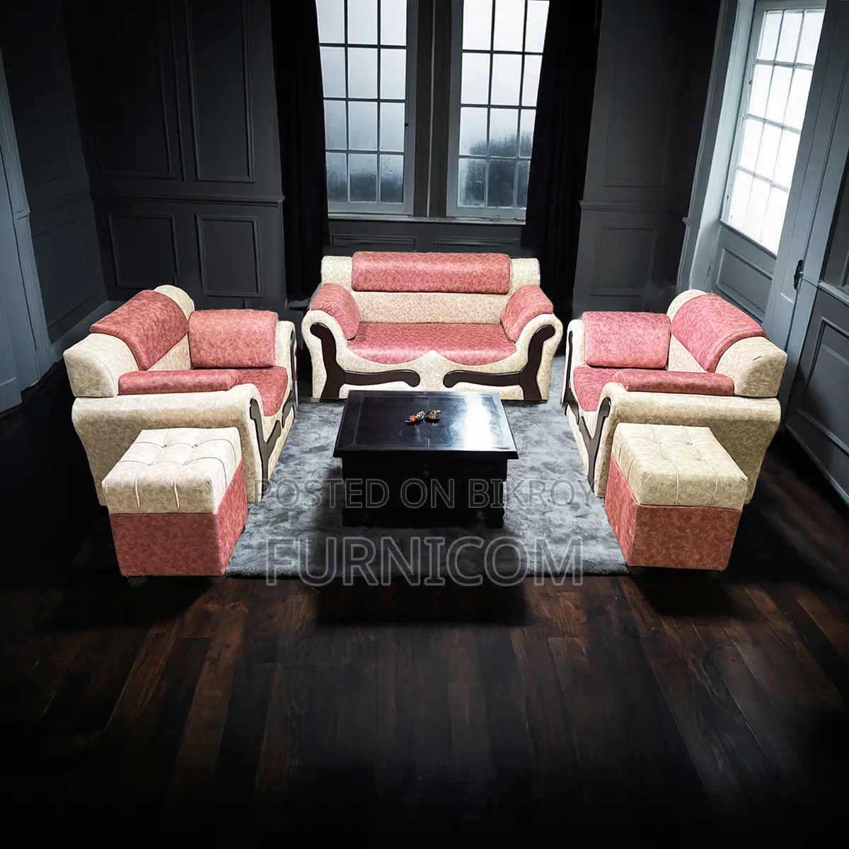 2+1+1 Seater Sofa Set With 2 Tool