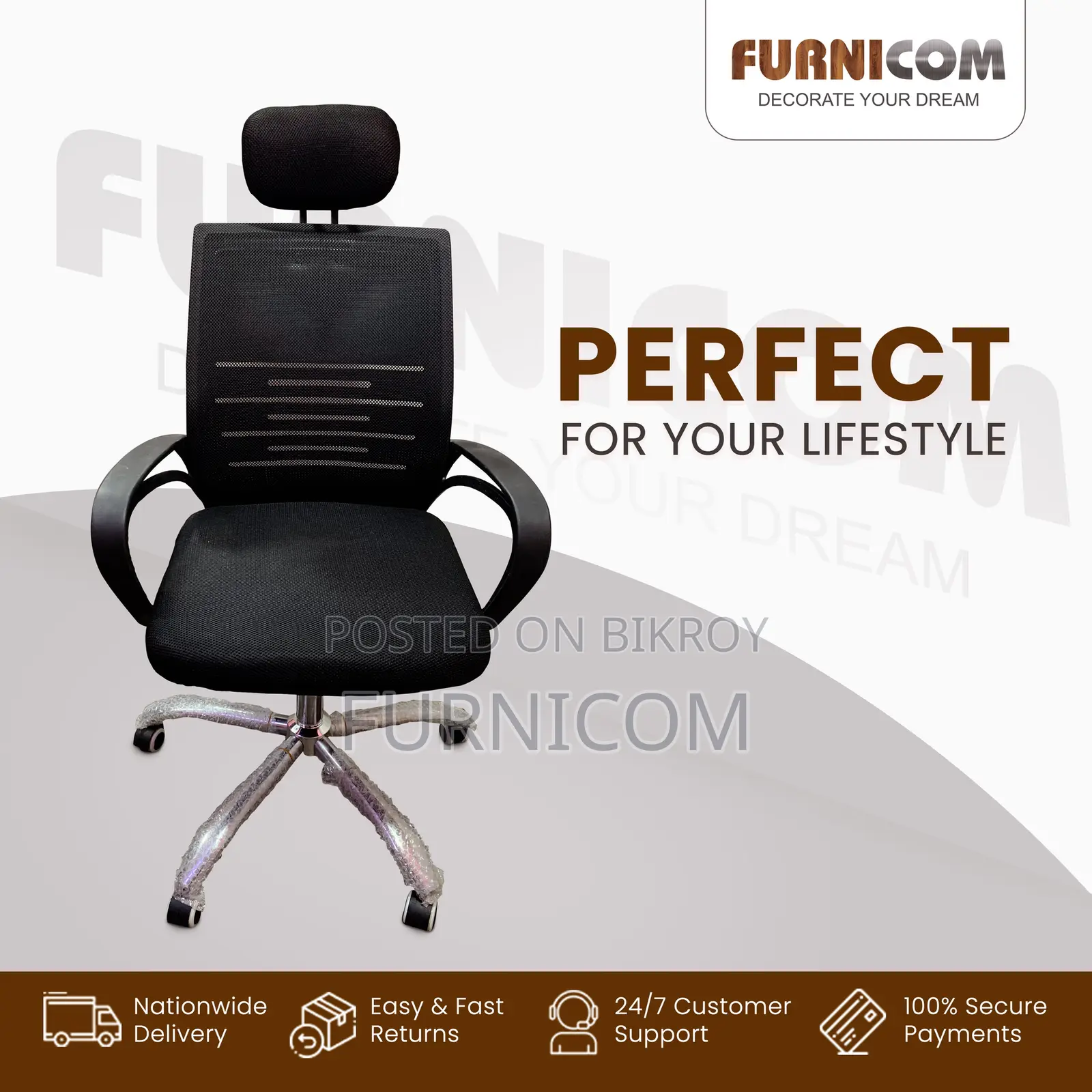 Furnicom Chair/ Office Chair/ Executive Chair/ Chair/ Home Office Chai