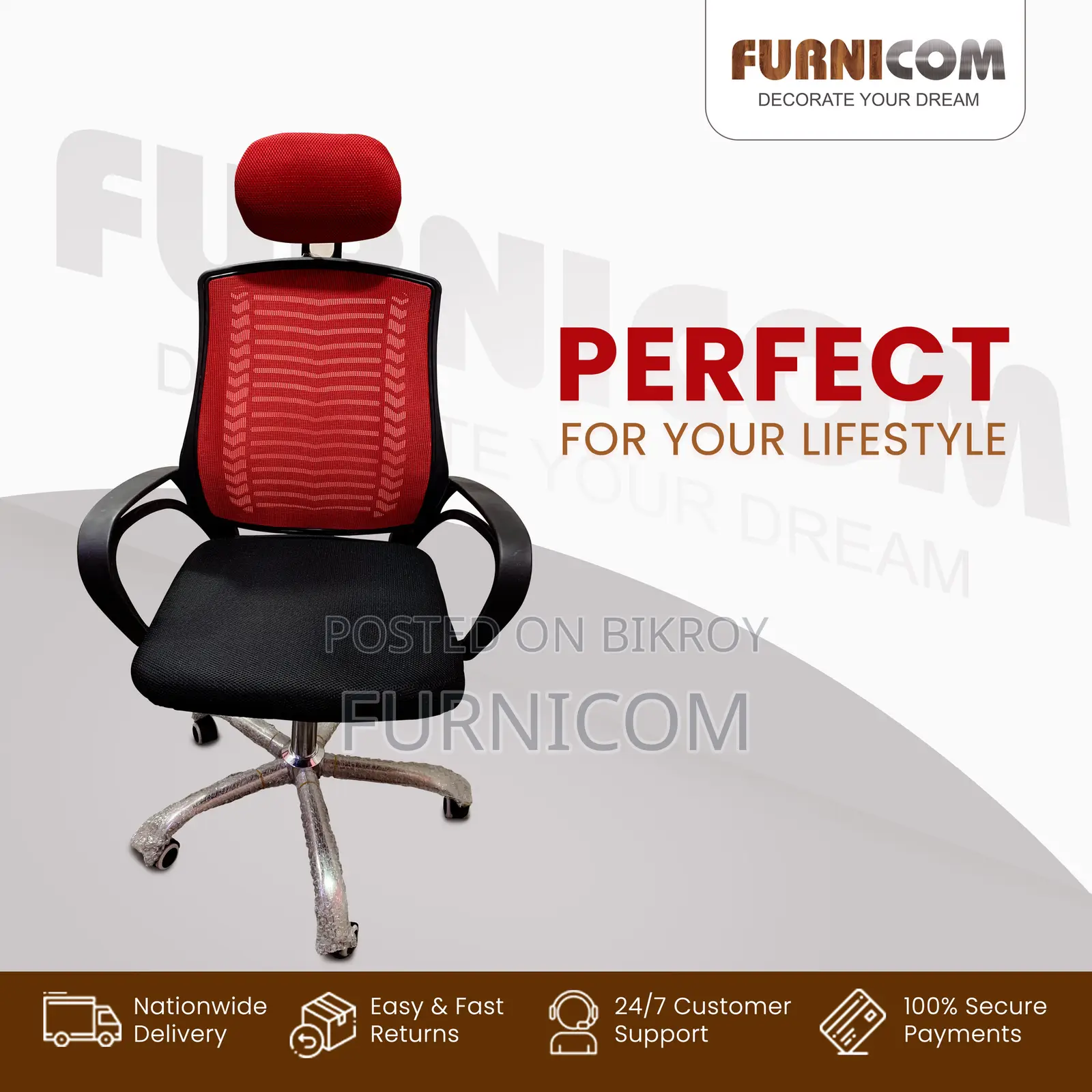 Furnicom Chair/ Office Chair/ Executive Chair/ Chair/ Home Office Chai